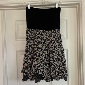 Cabi Reversible Skirt, Black/White/Cream, S